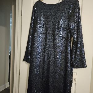 Beautiful sequin blue/black dress....simply gorgeous.....never worn....